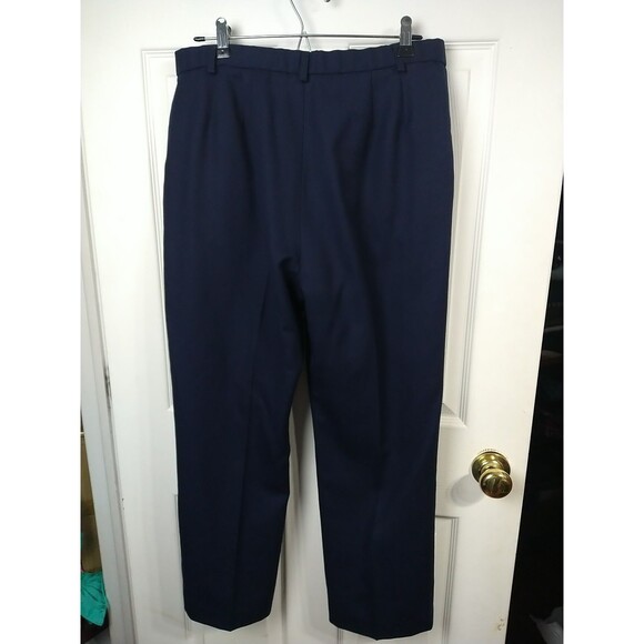 Pendleton Woman 12 Navy Blue Trouser Pants Lined 100 Virgin Wool USA Formal Prof - Picture 11 of 11